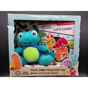 Baby Einstein First Look And Find Gift Set With Turtle Plush & Board Book